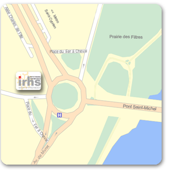 Plan de localisation de l'IRHS.
